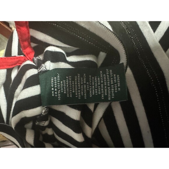 Lauren Ralph Lauren Cotton Shirt Dress Striped Nautical Short Sleeve Belted S - Picture 6 of 6